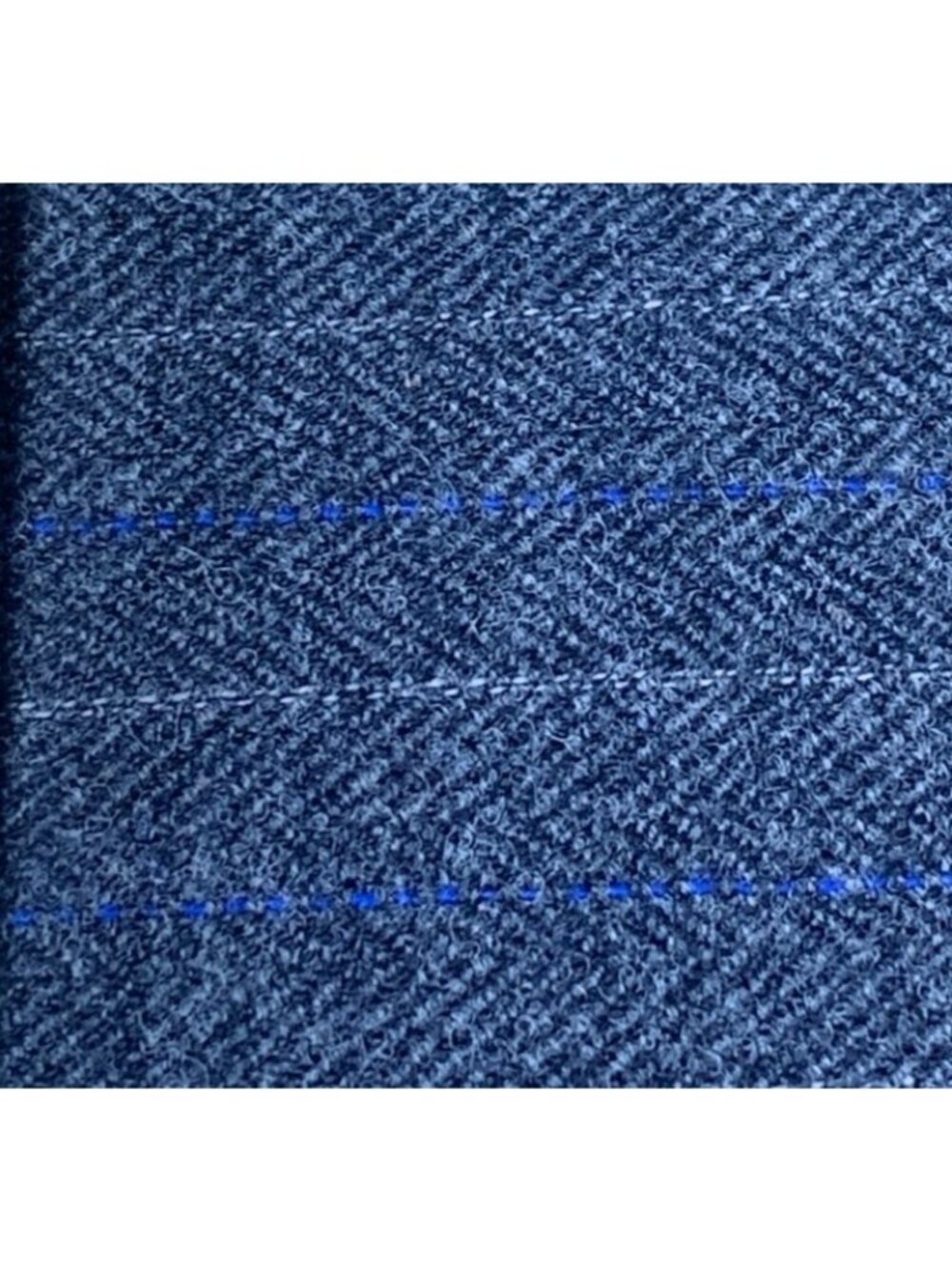 Blue & Black Chevron Wool Fabric 15" x 54" Rug Hooking Applique